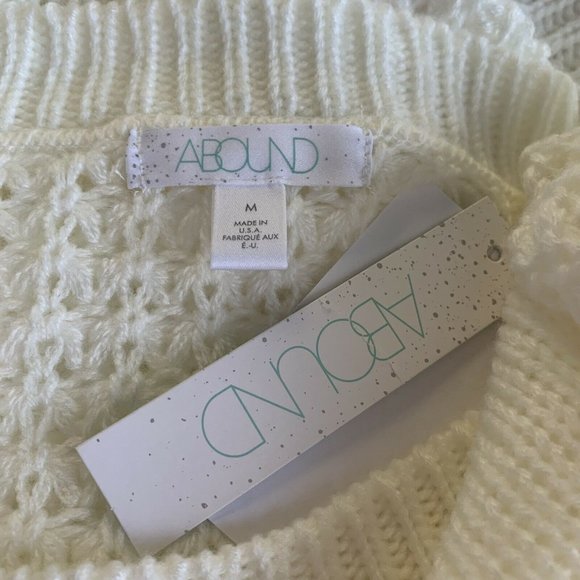 ABOUND Ivory Long Blouson Sleeve Crew Neck Sweater - Picture 6 of 8